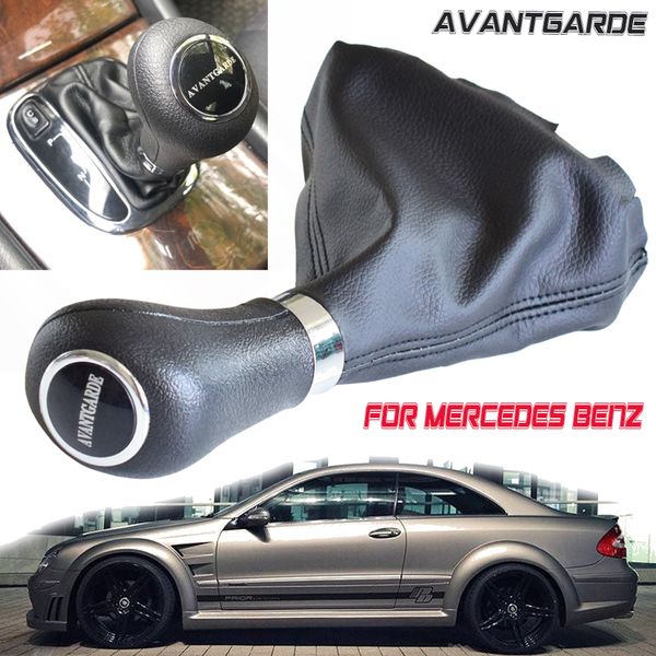 

gear shift knob lever handball with gaiter boot for c class w203 w209 avantgarde elegance automatic car styling