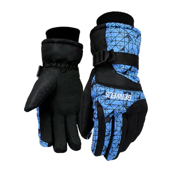 

winter gloves solid color warm waterproof windproof gloves anti-lost clip for cycling skiing cycling fluff warm