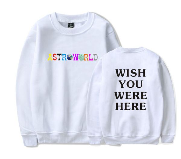 

mens o-neck pullover sweatshirt women clothes fashion casual hoodies lovers scott astroworld print high street sweater hoodie, Black