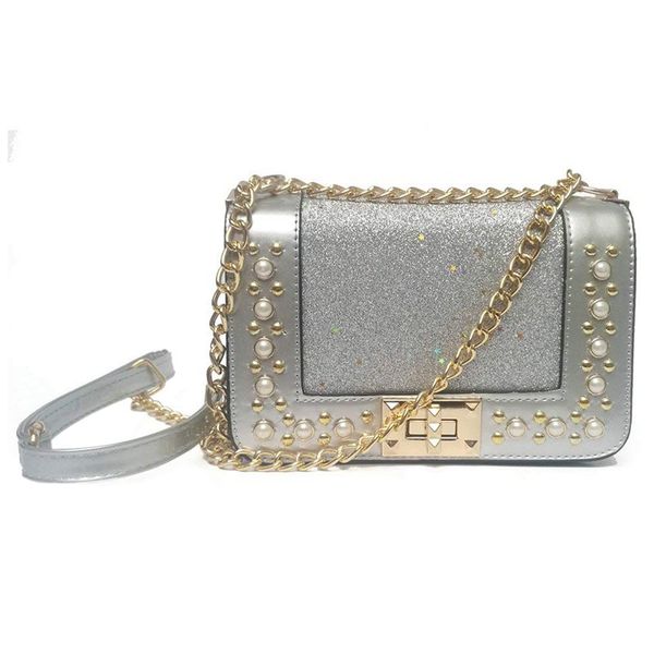 

handbags women's cross body bags messenger shoulder bag for women shining silver