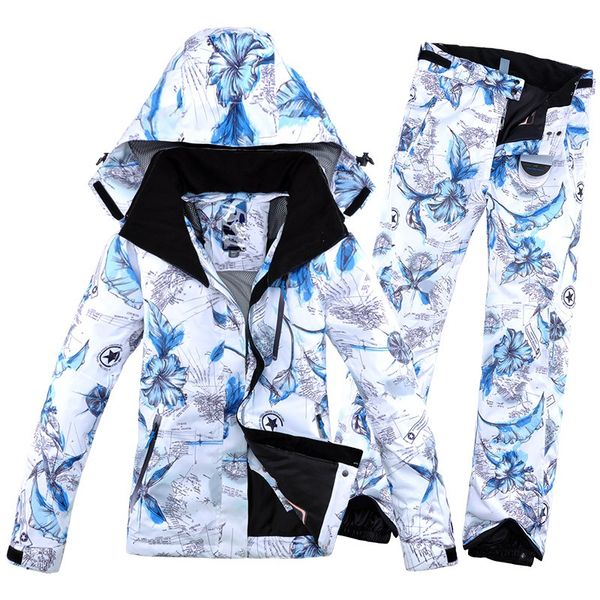 

2019 new winter impression female women's ski suit jacket and panthiking suit snowboard clothings warm soft women ski