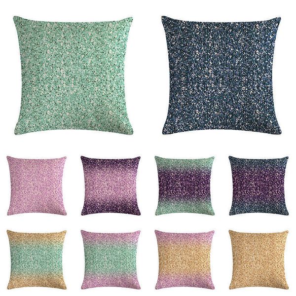 

современные nordic ins градиент цвета блестящий хлопок белье подушка обложка главная диван декоративное 45x45cm украшение наволочка zy1003