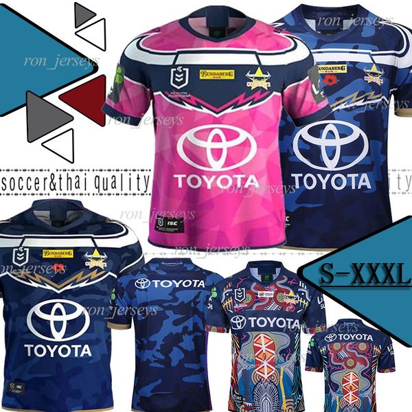

2019 NORTH QUEENSLAND COWBOYS Rugby Jersey Cowboys 2019 Men Indigenous Defence Jerseys Johnathan Thurston 2018 Testimonial Premiership
