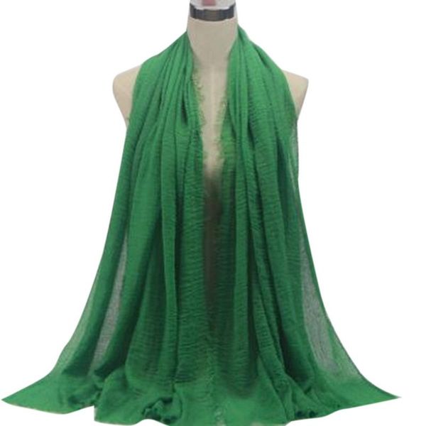 

2018 new muslim shawls cashmere wrap scarf women bubble chiffon hijab long solid cashmere viscose hijab ethnic clothing islamic