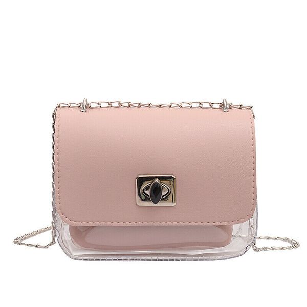 

2019 new clear transparent shoulder bag clear jelly purse women messenger bag crossbody female lady sac a main