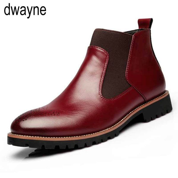 

new men's boots ankle boots big size black/brown/wine red british style man soft leather dfv56