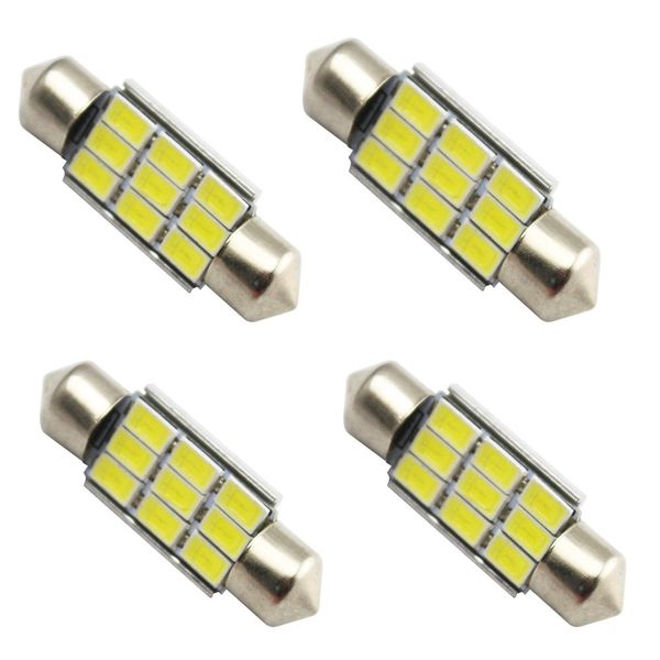 

4x canbus error c5w festoon lights 5730 5630 9smd white 36mm 39mm 41mm auto car interior dome door license plate led lamps