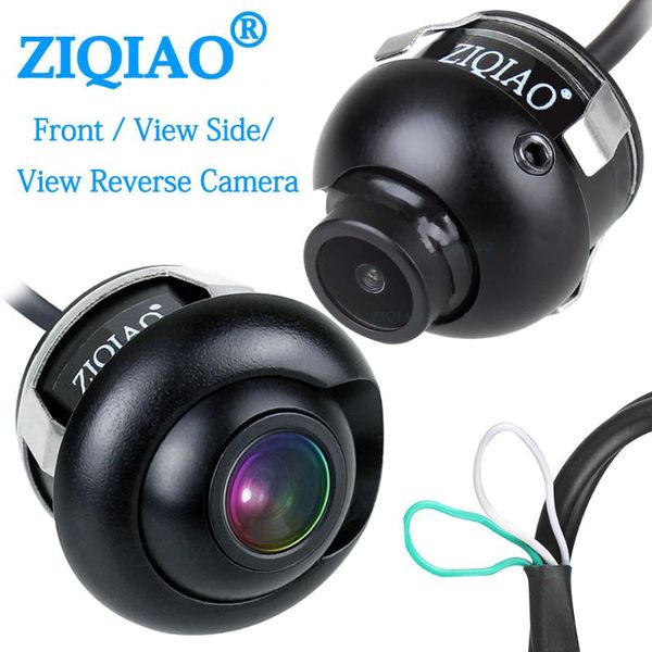 

ziqiao front view side view reverse camera 360Â° rotation hd night vision waterproof car ccd rear parking camera