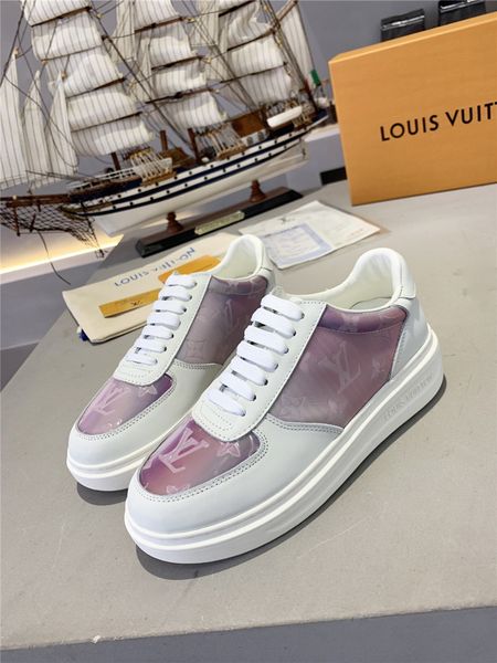 

2020 new g1b high-quality women's casual sports shoes leather shoes couple models, fashionable wild flat shoes, box number 35-45