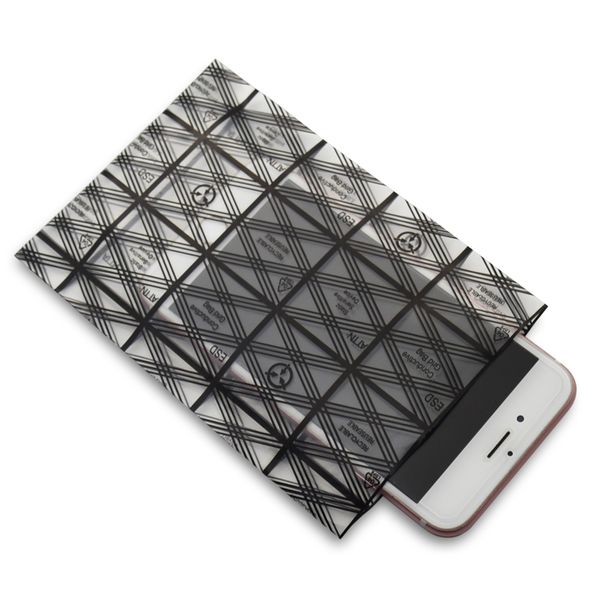 

flat open antistatic bag grid pattern anti static electronic accessories package bag computer motherboard packing bags