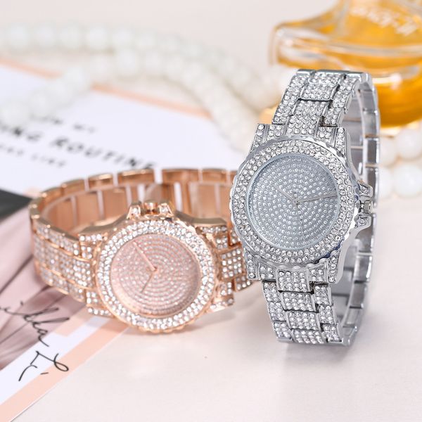 

irregular quartz montre femme marque de luxe with rhinestone women's watches luxury clock horloge dames femme fi, Slivery;brown