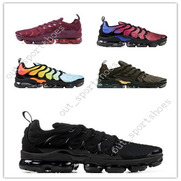 

tn plus running shoes fades blue pure platinum rainbow usa grape triple black white red smokey mauve mens women sports sneakers 36-45