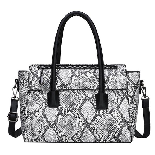 

2020 women snake skin shoulder bag vintage crossbody bags retro zipper handbags large capacity waterproof crossbody bag 1230