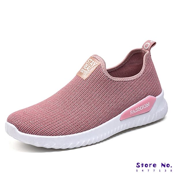 

women casual shoes knitting sock sneakers women shoes slip on breathable ladies female flats fashion sneakers, Black