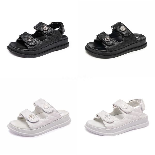 

women sandals shoes 2020 summer toe thick flat solid pu casual girl beach female flops ladies footwear women black brown 34-40 l02#739