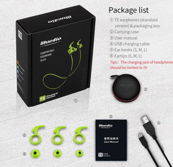 

2020 style bluedio te bluetooth headset wireless headphones in-ear earbuds stereo durable earbuds with five colors
