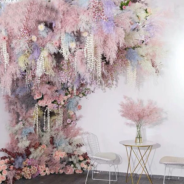 

7pcs 85cm wedding artificial plant branch home party decoration diy tree accessories plastic fake flowers wedding arch flower