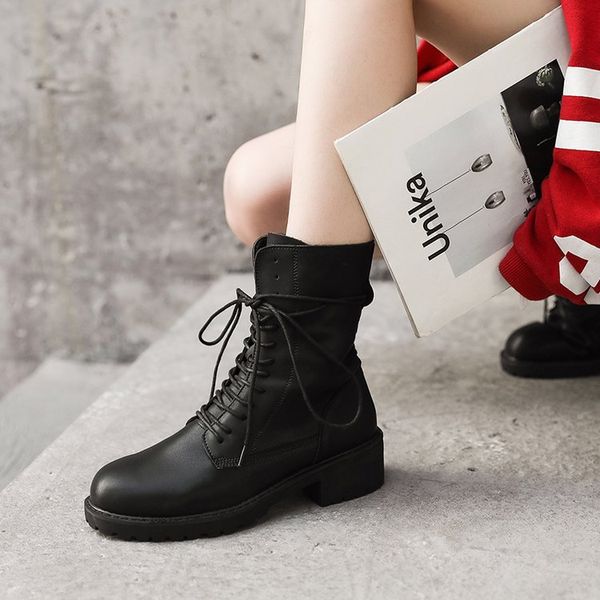 

net red thin boots increased black boots female cool locomotive female ins2019 sports shoes women's shoes autumn