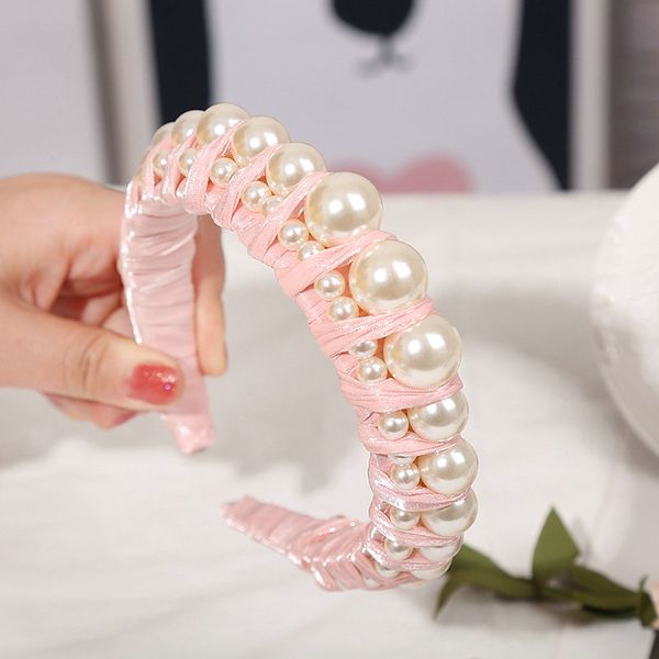 

новый стиль волос 2019 с ободки pearl lady темперамент hairband черная полоса волос алиса группа cerchietto aliceband zbwyd, Black;brown