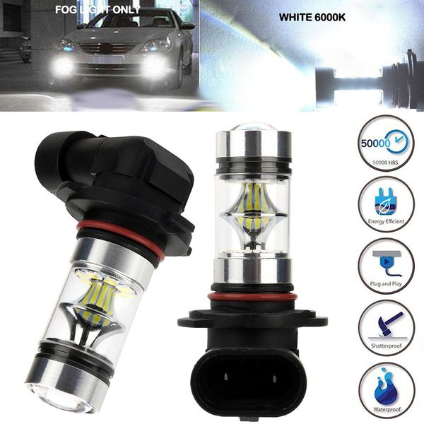

fog lights running lamps for cars new 2x100w 9006 hb4 high power led 6000k super white fog light bulbs car accessories #ger