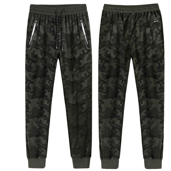 

6xl 7xl 8xl mens camouflage loose elastic fitted skinny pants military sweatpants joggers sporting harem trousers tracksuit men, Black