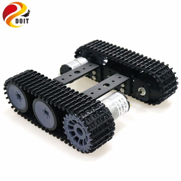 

mini tp100 aluminum alloy tank robot chassis caterpillar platform with 12v 350rpm motor diy arduino unassembled kit