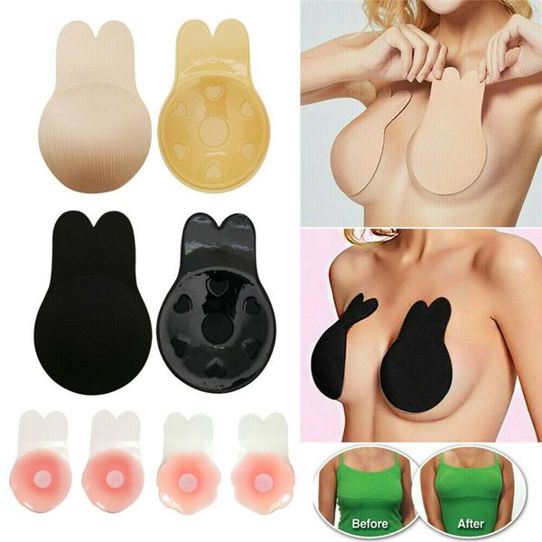 

1Pair Stick On Push Up Bra Invisible Silicone Strapless Bras For Women Breast Boob Lift Tape Self Adhesive Sticky Bra Sexy Cover