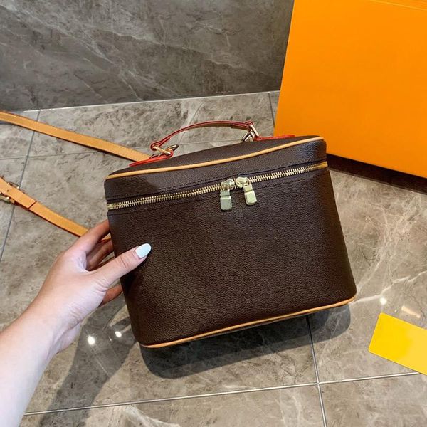 

leather classic multi-purpose genuine designer handbags luxury cosmetic bag designer d1324 capacity crossbody purses large bag printing hcrp, Red;black