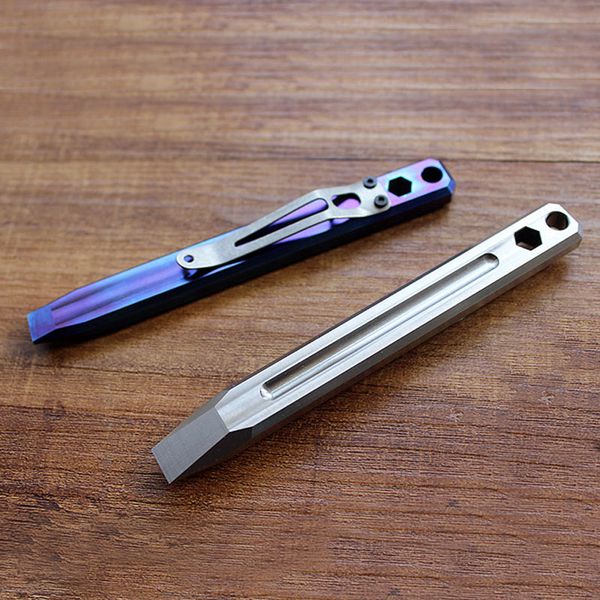 

cnc tc4 титана ti mini самооборона tactical карманный crowbar открытый выживания монтировку мульти edc инструменты