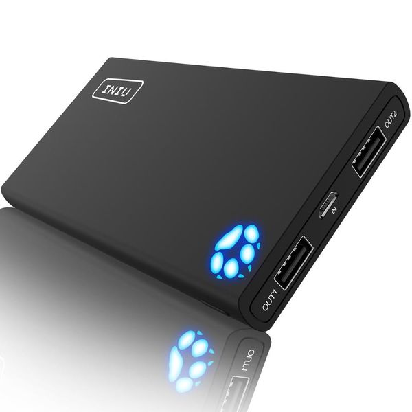 

iniu 10000mah 2.4a power bank dual usb portable charger powerbank for iphone xiaomi mi phone poverbank external battery pack