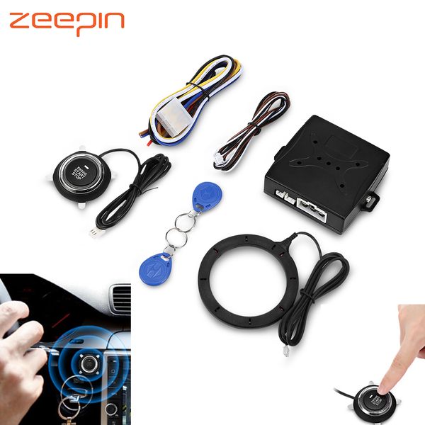 

car start srfid auto alarm engine starline push button lock ignition switch keyless entry system starter anti-theft device