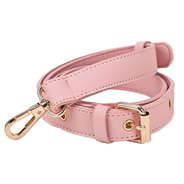 

detachable strap replacement bags straps women girls pu leather shoulder bag parts accessories gold buckle belts 152cm pink, Black