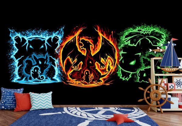 

self-adhesive] 3d 09705 japan anime wall paper mural wall print decal murals