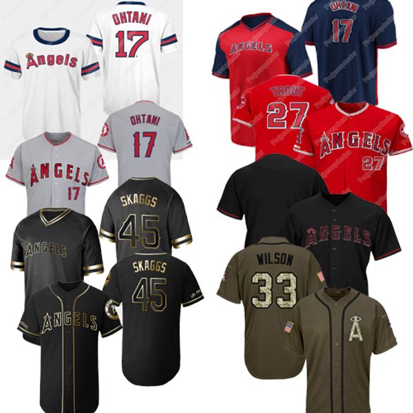 

#17 Shohei Ohtani Angels 150th Mike Trout Tyler Skaggs Albert Pujols Bour Andrelton Simmons Jonathan Lucroy Kole Calhoun Baseball Jersey