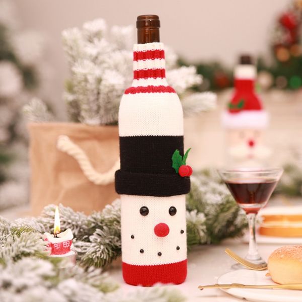 

diy xmas wine bottle cover decor foreign trade explosions christmas set champagne red wine set l restaurant holiday
