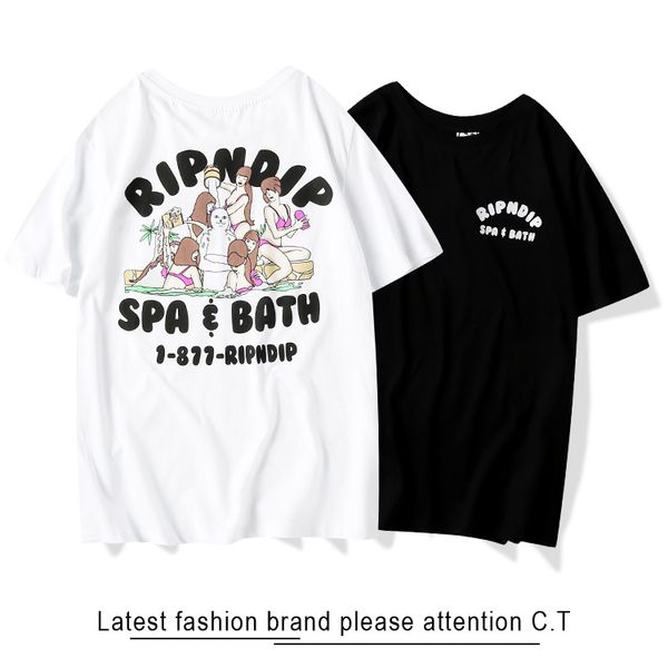 

2020 brand new menswear designer t-shirt men and women black blue t-shirt hip-hop t-shirt size, White;black