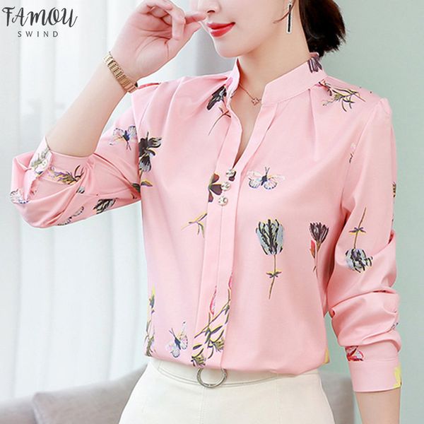 

blouse women office chiffon blouse shirt women casual plus size white blusas feminina 2020 pink blouses
