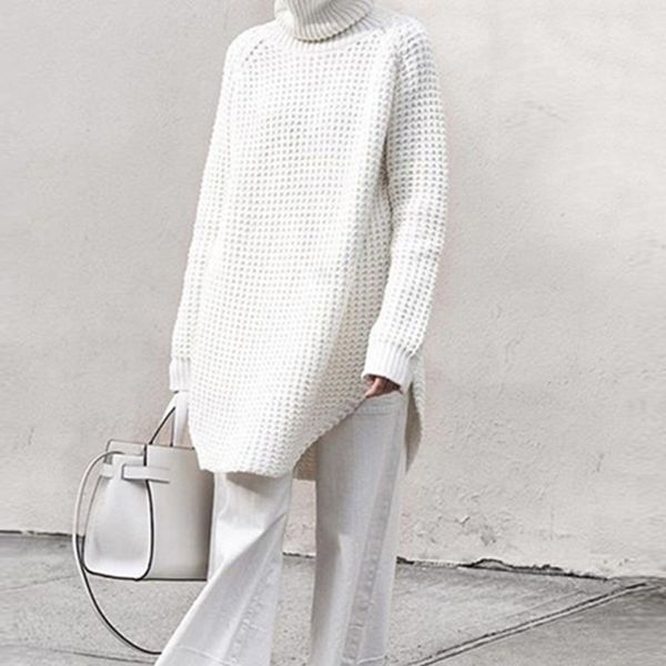 

warm sweaters long loose knitted oversized 2019 new harajuku casual turtleneck pullover women sweater winter clothes pp012, White;black
