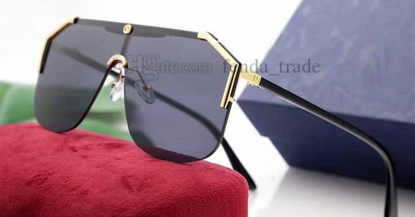 

new designer sunglasses for men women fashion mask sunglasses half frame coating mirror lens metal legs summer style 5pcs 7 colors, White;black