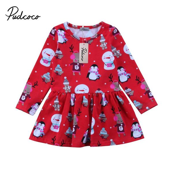 

kids newborn baby girls christmas snowman clothes tutu dress outfits gifts, Red;yellow