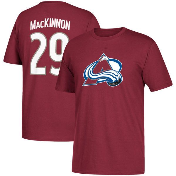 

9# matt duchene black men's colorado avalanche t-shirts sport jersey 29# nathan mackinnon red hockey jerseys printed logos 18 19