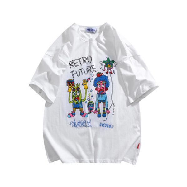 

mens summer t shirt fashion casual men and women t shirts 2020 new arrival couple tees with printed 3 colors asian size m-2xl ph-yf20564, White;black