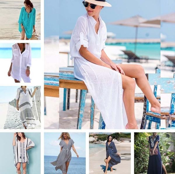 

bikini cover up lace chiffon swimsuit beach dress women 2019 summer ladies cover-ups bathing suit beach wear tunic, Blue;gray