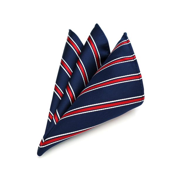 

classic men's silk handkerchief striped hanky jacquard woven pocket square chest towel 25*25cm for wedding business party, Blue;purple