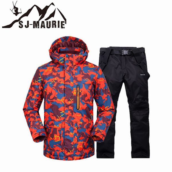 

sj-maurie ski suit skiing jacket pants thermal outdoor winter waterproof windproof snowboard snow suit winter coat jacket