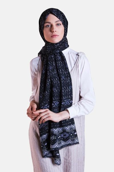

akel emp cotton 001-363 v46 90*200 women kerchief 324 001 363 v45, Blue;gray