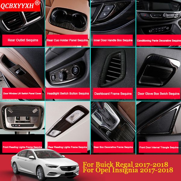 Qcbxyyxh Car Styling For Regal Insignia 2017 2018 Interior Door Window Lift Switch Panel Internal Decoration Stickers Cute Car Interior Accessories