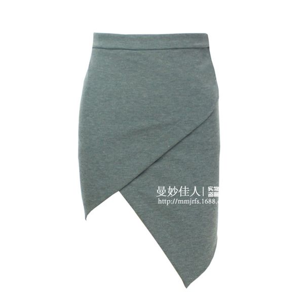 

customize womens high waist asymmetrical mini skirt ladies irregular plus size bag hip skirts, Black