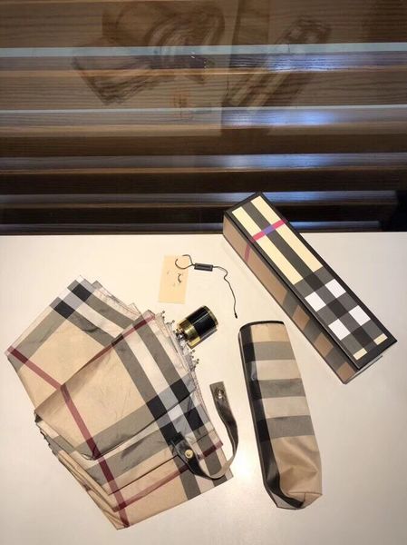 

Cla ic pattern umbrella for women and men b lattice 3 fold luxury umbrella with gift box rain umbrella vip gift anita