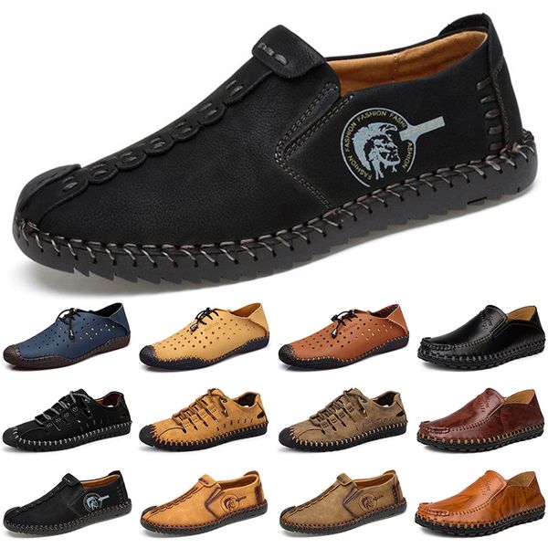 

new designer luxury men casual shoes black loafers flat suede leather slip on fashion breathable mens trainers sneakers size 38-45 color1
